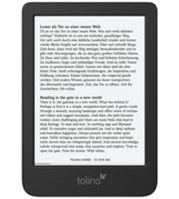 Tolino Shine 5, eBook-Reader, 15,24 cm (6"), 1 GHz, 16 GB, 512 MB RAM, Schwarz