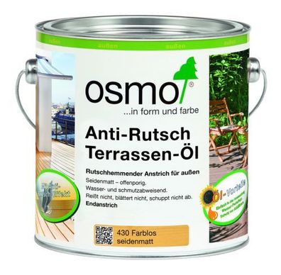 OSMO Terrassen-Öl Anti-Rutsch farblos seidenmatt 430 0,75L/2,5 L