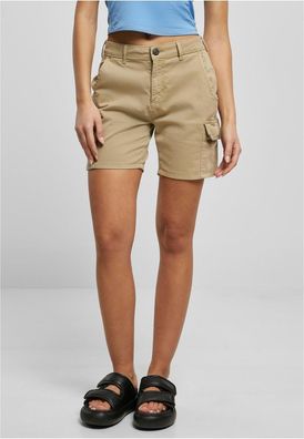 Urban Classics Damen Ladies High Waist Cargo Shorts