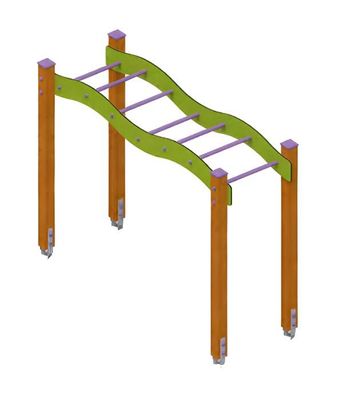 Spielplatz Hangelbalken Spielbalken Abenteuerbrücke Wackelsteg Übungsbalken