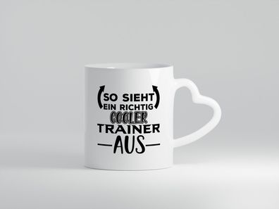 Richtig guter Trainer | Spruch Tasse | Personal Trainer - Herz Tasse Weiß