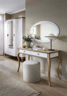 Schlafzimmer Set Kleiderschrank + Schminktisch Spiegel Schrank Konsolen 3Tlg