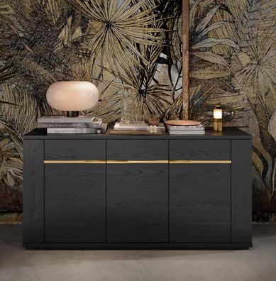 Kommode Luxus Sideboard Wohnzimmer Modern Holzschrank Schrank Holz Anrichte Neu
