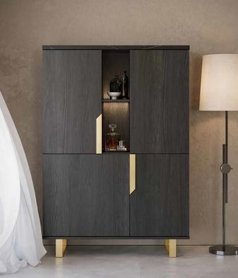 Moderner Vitrinen Schrank Wohnzimmer Hochschrank Hotel Aktenschrank 110 Cm Neu