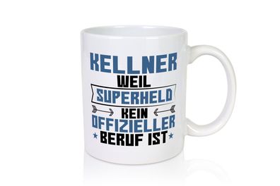 Superheld Kellner | kellnern | Bedienung - Tasse Weiß