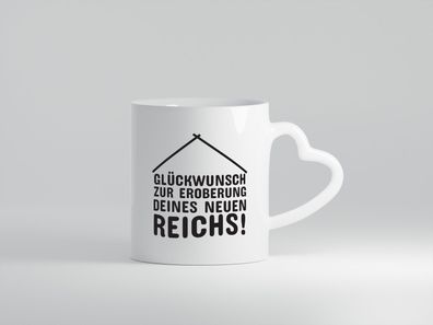 Neue Wohnung | Hausbesitzer Tasse | Umzug | Eigenheim - Herz Tasse Weiß
