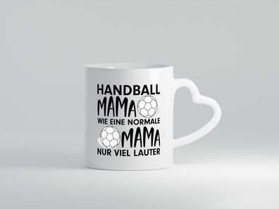 Handball Mama | Mutter Tasse | Sport | Handballer - Herz Tasse Weiß