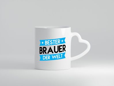 Bester Brauer | Bier Brauer | Brauerei - Herz Tasse Weiß