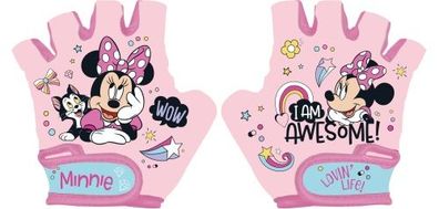 Disney Fahrradhandschuhe Minnie Mouse, Größe XS, fingerloser Schutz-Handschuh