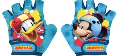 Disney Fahrradhandschuhe Mickey und Donald, Größe XS, fingerloser Schutz-Handschuh