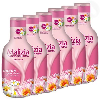 Malizia MONOI & Fior di Loto Badeschaum 6x 1000ml Lotusblüte