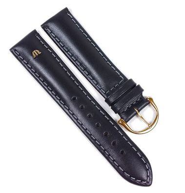 Maurice Lacroix Galant Marken Uhrenarmband Kalbsleder matt schwarz 20mm 22497G