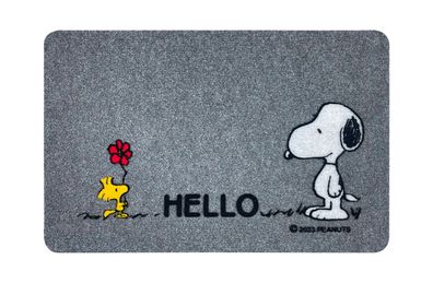 Peanuts Fussmatte/Fussabstreifer Snoopy + Woodstock Hello Türmatte 60x40cm