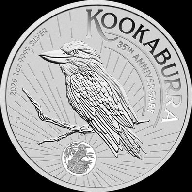 Australien 1 oz. Unze Silber 999.9 Kookaburra 2025 - 35 Jahre Neu in Originalkapsel