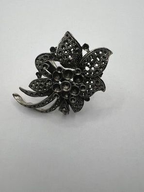 2483 Vintage Leerer Rhodium Schalhalter zum Befüllen mit Ceralun oder Swarovski Krist