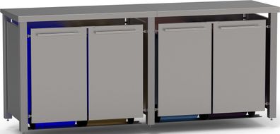 Mülltonnenverkleidung Typ-ED, 4x 120l, Türfarbe Edelstahl Pultdach - Edelstahl