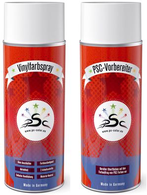 Set 1 : 2x 400ml, Vinylfarbe & Vinyl-Kunstleder-Reiniger Porsche Can Can