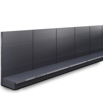 Brooklyn | Gondel Wandregal | B600xH135cm | Komplett Set | Verkaufsregal, Ladenregal