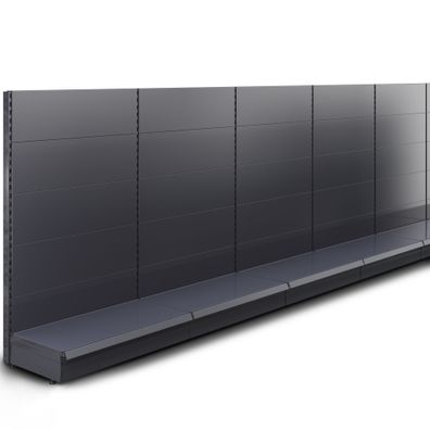 Brooklyn | Gondel Wandregal | B800xH165cm | Komplett Set | Verkaufsregal, Ladenregal