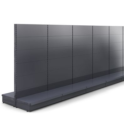 Brooklyn | Gondel Mittelraumregal | B2200xH195cm | Komplett Set | Mittelgondel, Verk