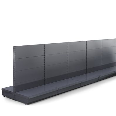 Brooklyn | Gondel Mittelraumregal | B1400xH135cm | Komplett Set | Mittelgondel, Verk