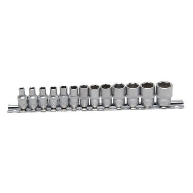BGS-9102 | Steckschlüssel-Einsatz-Set, 6,3 (1/4), 6-kant, 4 - 14 mm, 13-tlg