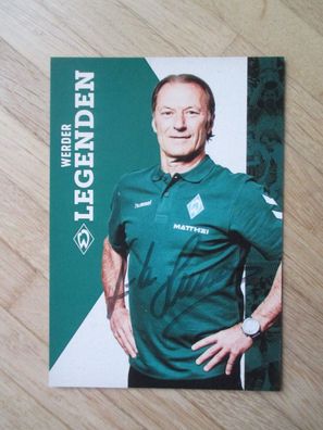 DFB Weltmeister 1990 SV Werder Bremen Günter Hermann - handsigniertes Autogramm!!