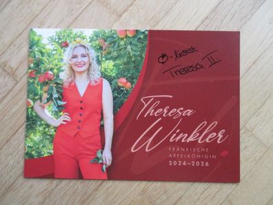 Fränkische Apfelkönigin 2024-2026 Theresa Winkler - handsigniertes Autogramm!!!