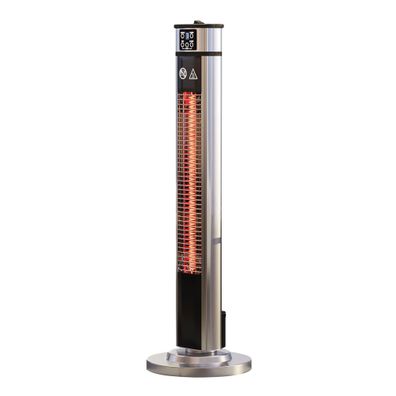 LUCIO | Stand Heizstrahler | Edelstahl | 2000W | 3 Heizstufen | H: 148 cm | Infrarot