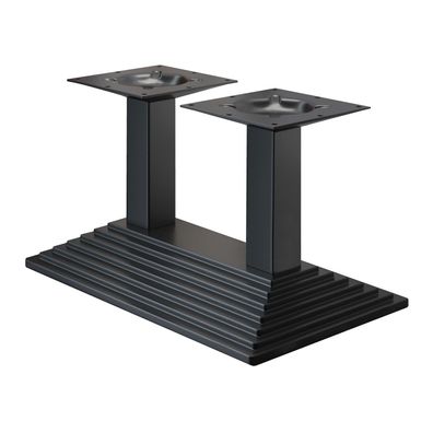 Pyramide | Bistro Lounge Doppel Tischgestell | Schwarz | B: 40 x 73 cm | Säule: 6 x