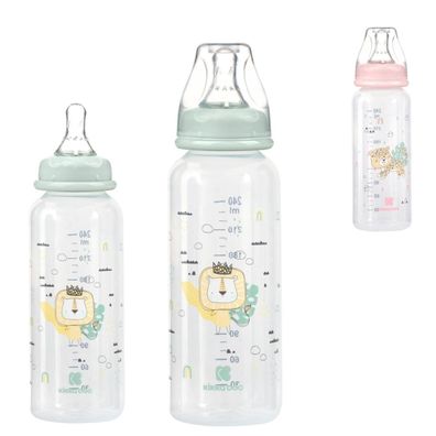 Kikkaboo Babyflasche Savanna PP 240 ml Silikonsauger Größe M, ab 3 Monaten