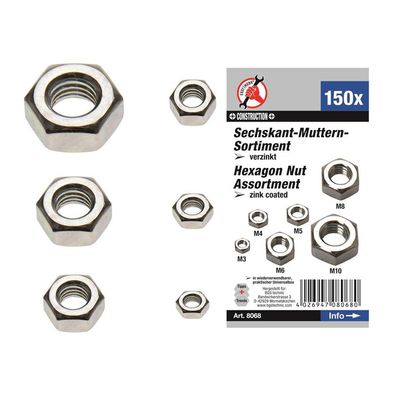 BGS-8068 | Muttern-Sortiment 150-tlg