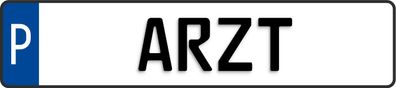 Schild zur Parkplatzkennzeichnung &quot; -ARZT&quot; KFZ Normgröße, g Schild - zum e