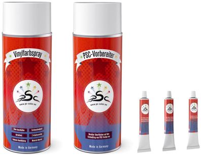 Set 5-400 : Vinylfarbe für Porsche lipstick magma Kunstlederpflege Vinyl-Flicken-R