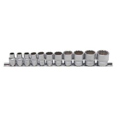 BGS-9112 | Steckschlüssel-Einsatz-Set, 10 (3/8), 12-kant, in ZOLL, 5/16 - 7/8,