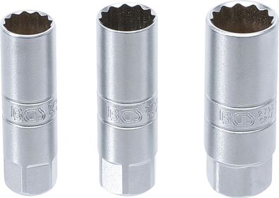 BGS-6858 | Zündkerzen-Einsatz-Satz Zwölfkant | Antrieb Innenvierkant 10 mm (3/8)