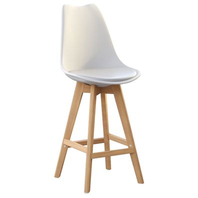 2er-Set LAMOCA | Schalen Barhocker | Weiß | Kunststoff | Barhocker Design, Hotel Hoc