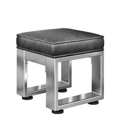 MORENA | Bistro Sitzhocker | B: 40 x 51cm | Edelstahl/ Anthrazit | Gastrobank, Bist
