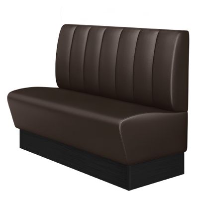 DENVER | Gastrobank | B: 120 x 103 cm | Braun | Gestreift | Leder | Gastro Sitzbank