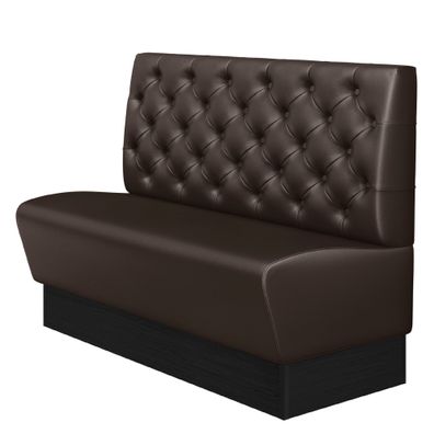 DENVER | Gastrobank | B: 120 x 103 cm | Braun | Chesterfield | Leder | Gastro Sitzb