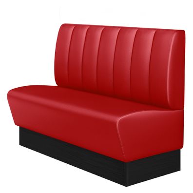 DENVER | Gastrobank | B: 120 x 103 cm | Rot | Gestreift | Leder | Gastro Sitzbank,