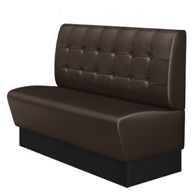 DENVER | Gastrobank | B: 120 x 103 cm | Braun | Chesterfield Button | Leder | Gastr