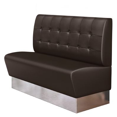 DALLAS | Gastrobank | B: 120 x 103 cm | Braun | Chesterfield Button | Leder | Gastr
