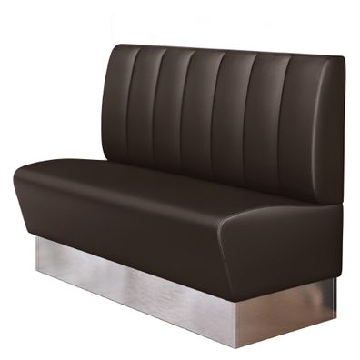 DALLAS | Gastrobank | B: 140 x 103 cm | Braun | Gestreift | Leder | Gastro Sitzbank