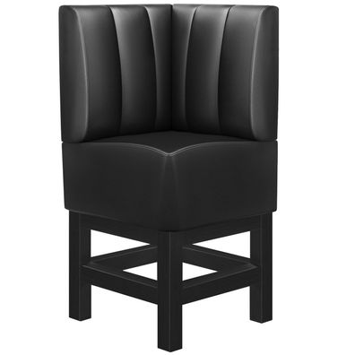MIAMI | Gastro Hochbank | B: 64 x 133 cm | Schwarz | Gestreift | Leder | Bistro Hoc