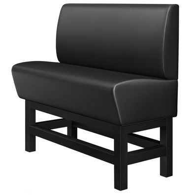 MIAMI | Gastro Hochbank | B: 120 x 133 cm | Schwarz | Glatt | Leder | Bistro Hochba
