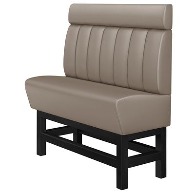 MIAMI | Gastro Hochbank | B: 120 x 158 cm | Taupe | Gestreift | Leder | Bistro Hoch