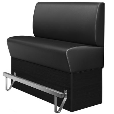 DENVER | Gastro Hochbank | B: 160 x 133 cm | Schwarz | Glatt | Leder | Bistro Hochb