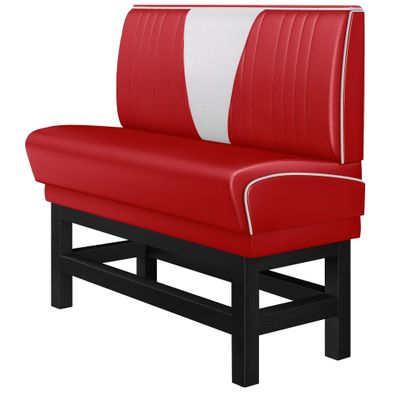 DINER VEGAS 1 | Diner Hochbank | B: 120 x 133 cm | V-Steppung | Rot | Leder | Ameri