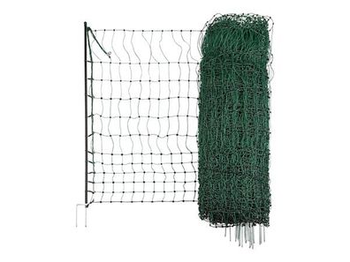 Poultry Net 50 m, green, 112cm single prong, ot electrifiable